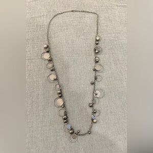 Elegant Silver Circle Pendant Necklace